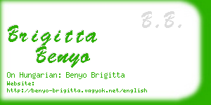 brigitta benyo business card